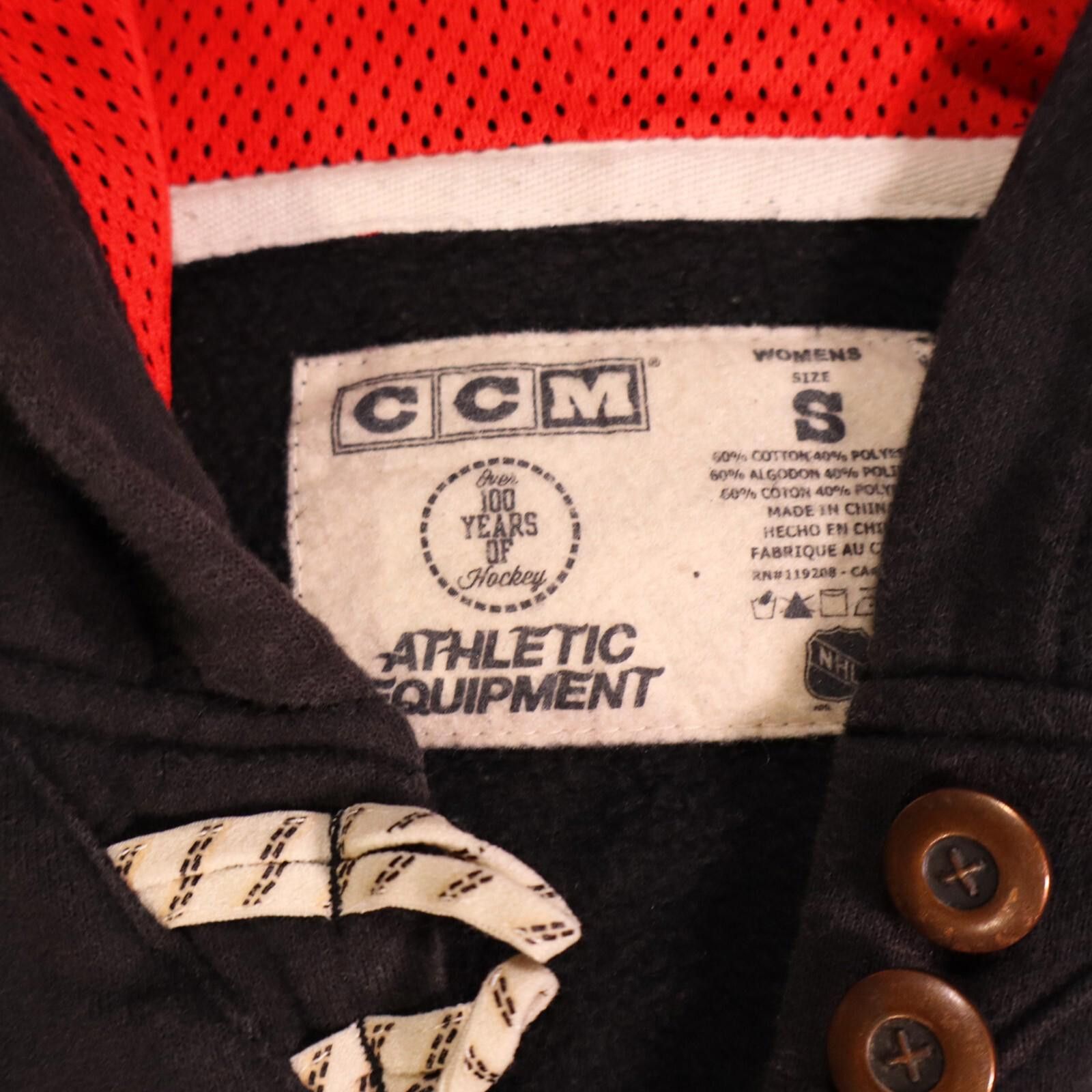 Ccm CCM Chicago Blackhawks Zip Hoodie Juniors Small vtg Size ONE SIZE - 4 Thumbnail
