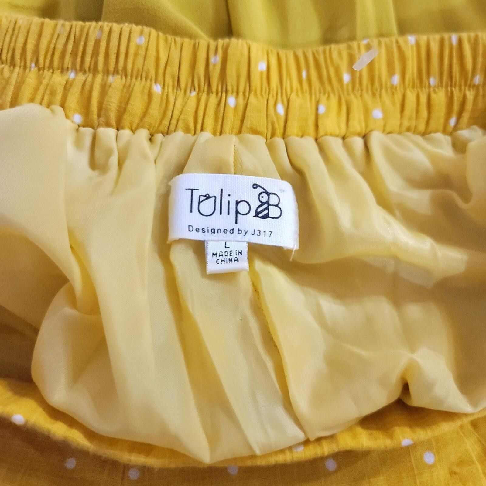 Other Tulip B Polka Dot Mini Skater Skirt Cotton Sz L Grandmacore Size 36" / US 14 / IT 50 - 2 Thumbnail