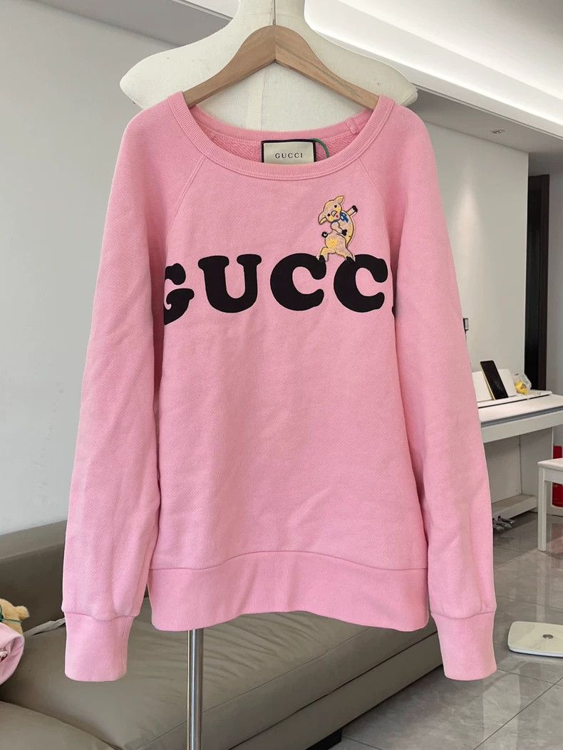 Gucci Gucci Pink long-sleeved squirrel sweatshirt 2502-Nextarrow Size US XS / EU 42 / 0 - 1 Thumbnail