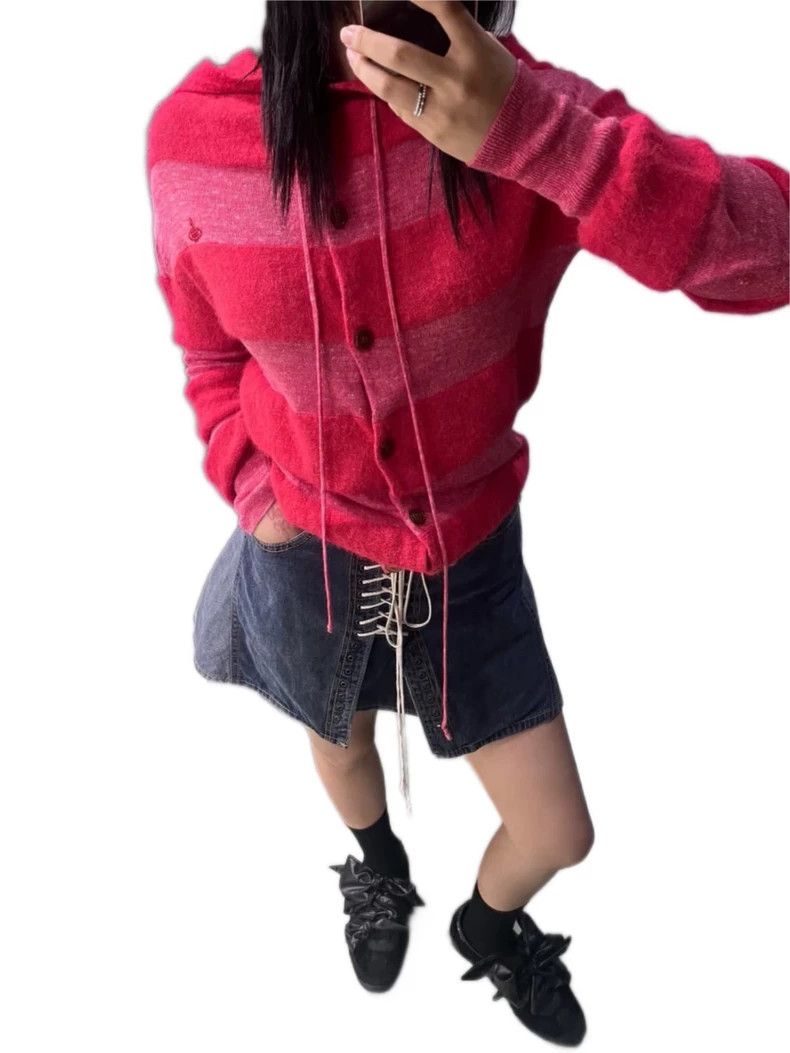 Vivienne Westwood Vivienne Westwood Red knitted striped cardigan Size M / US 6-8 / IT 42-44 - 1 Thumbnail