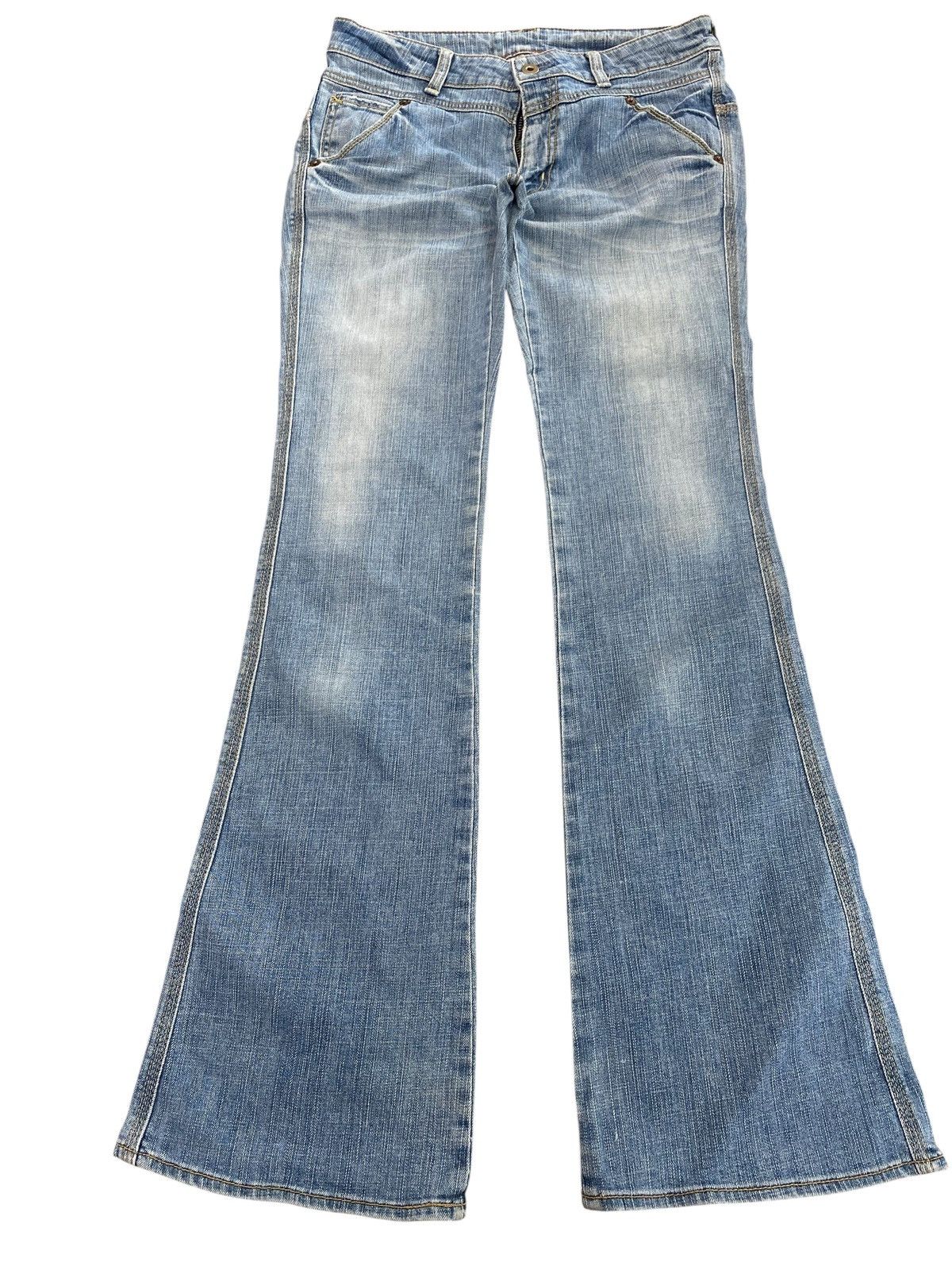 Japanese Brand Queen’s Low Brand Faded Wash Style Flare Jeans Size US 30 / EU 46 - 1 Thumbnail