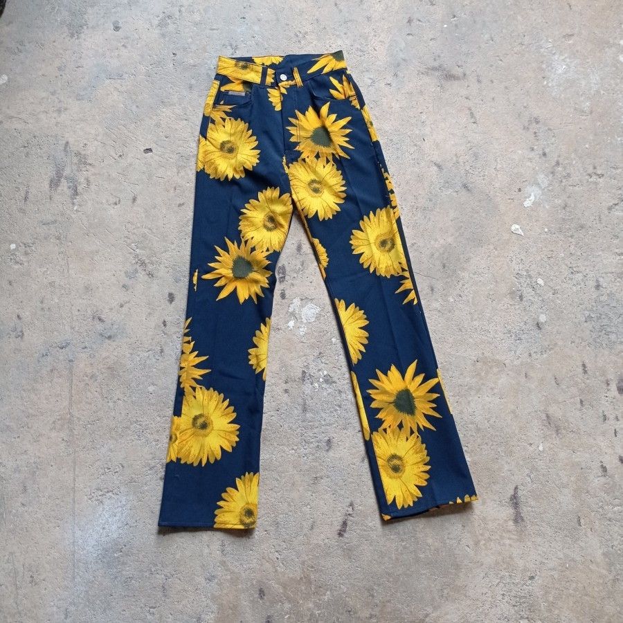 Calvin Klein × Vintage 90s calvin klein jeans original floral full print Size 26" / US 2 / IT 38 - 1 Thumbnail