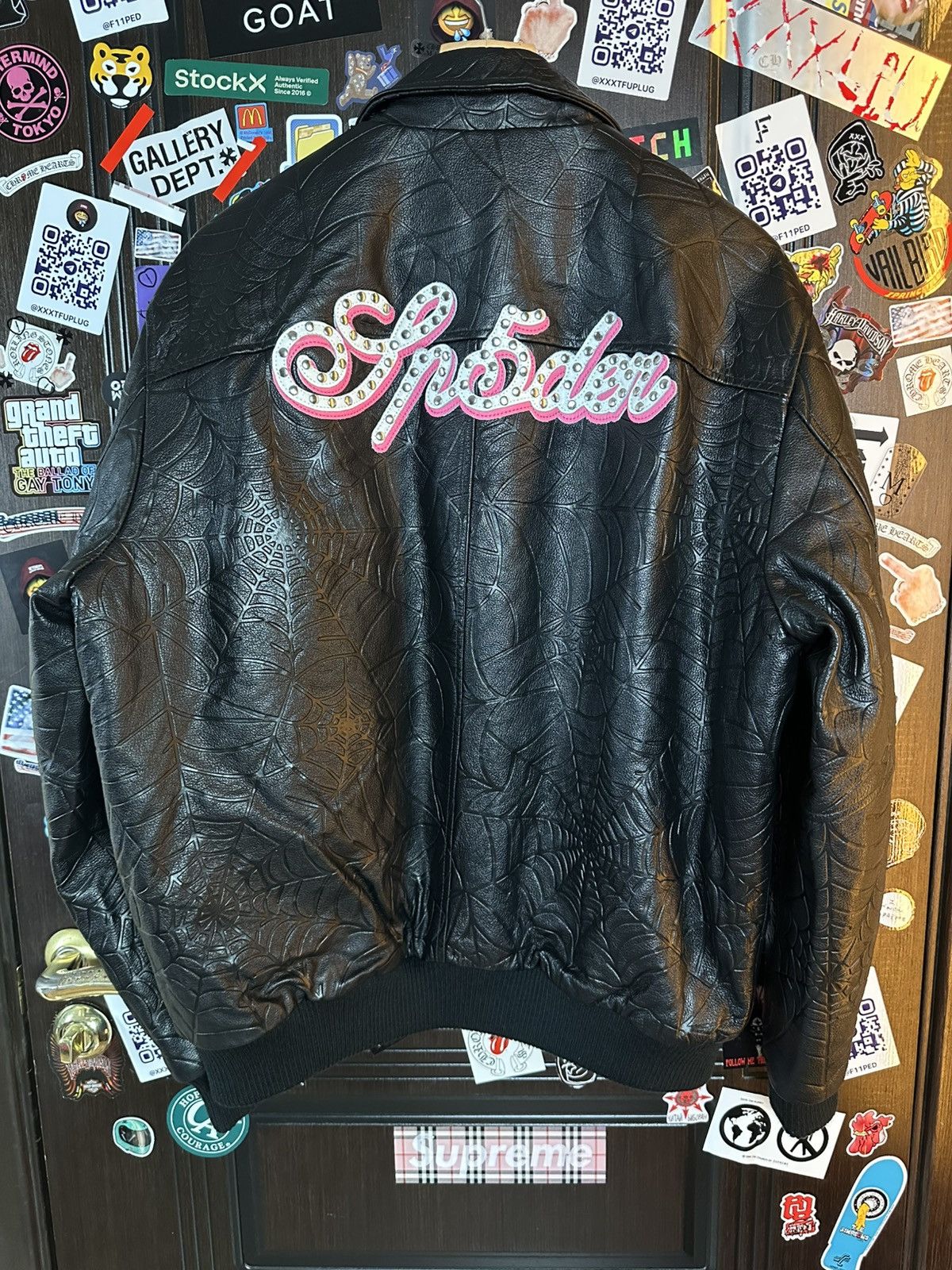 Sp5der Sp5der Worldwide Leather Web Jacket Size US L / EU 52-54 / 3 - 4 Thumbnail