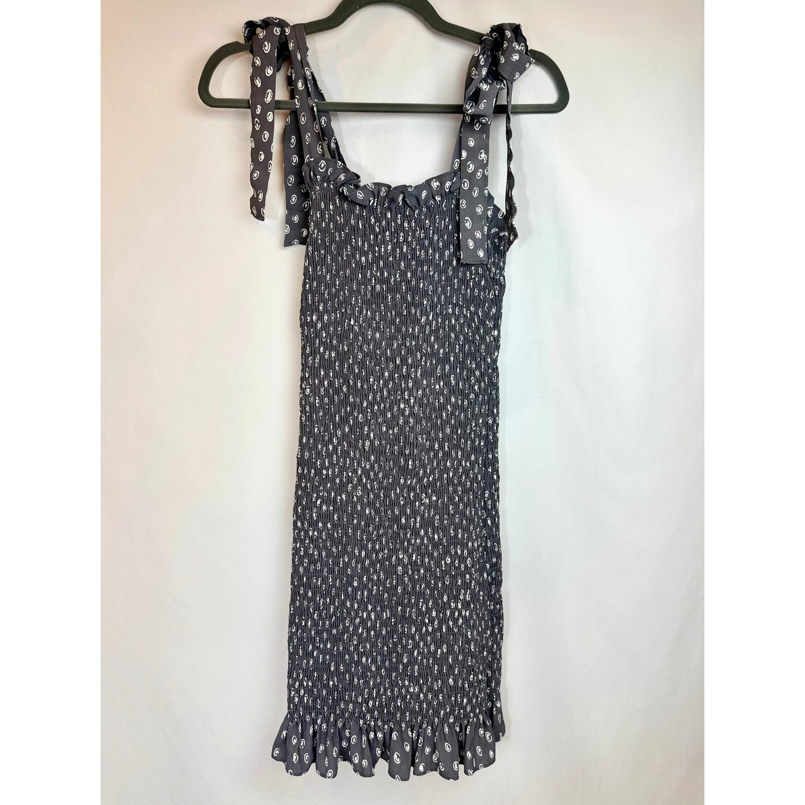 Free People Free People Bella Smocked Slip Dress Tie Straps Gray S Size S / US 4 / IT 40 - 11 Thumbnail