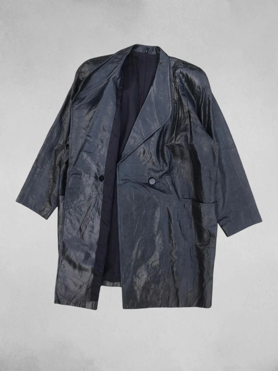 Genuine Leather × Leather Genuine Sheep Leather Double Breasted Coat Size US L / EU 52-54 / 3 - 3 Thumbnail