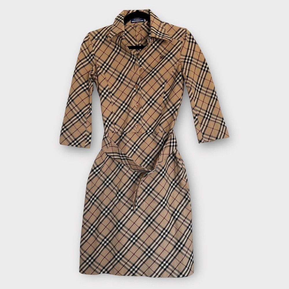 Burberry Burberry Blue Label Nova Check Belted Shirt Dress JP 38 / F Size S / US 4 / IT 40 - 3 Thumbnail