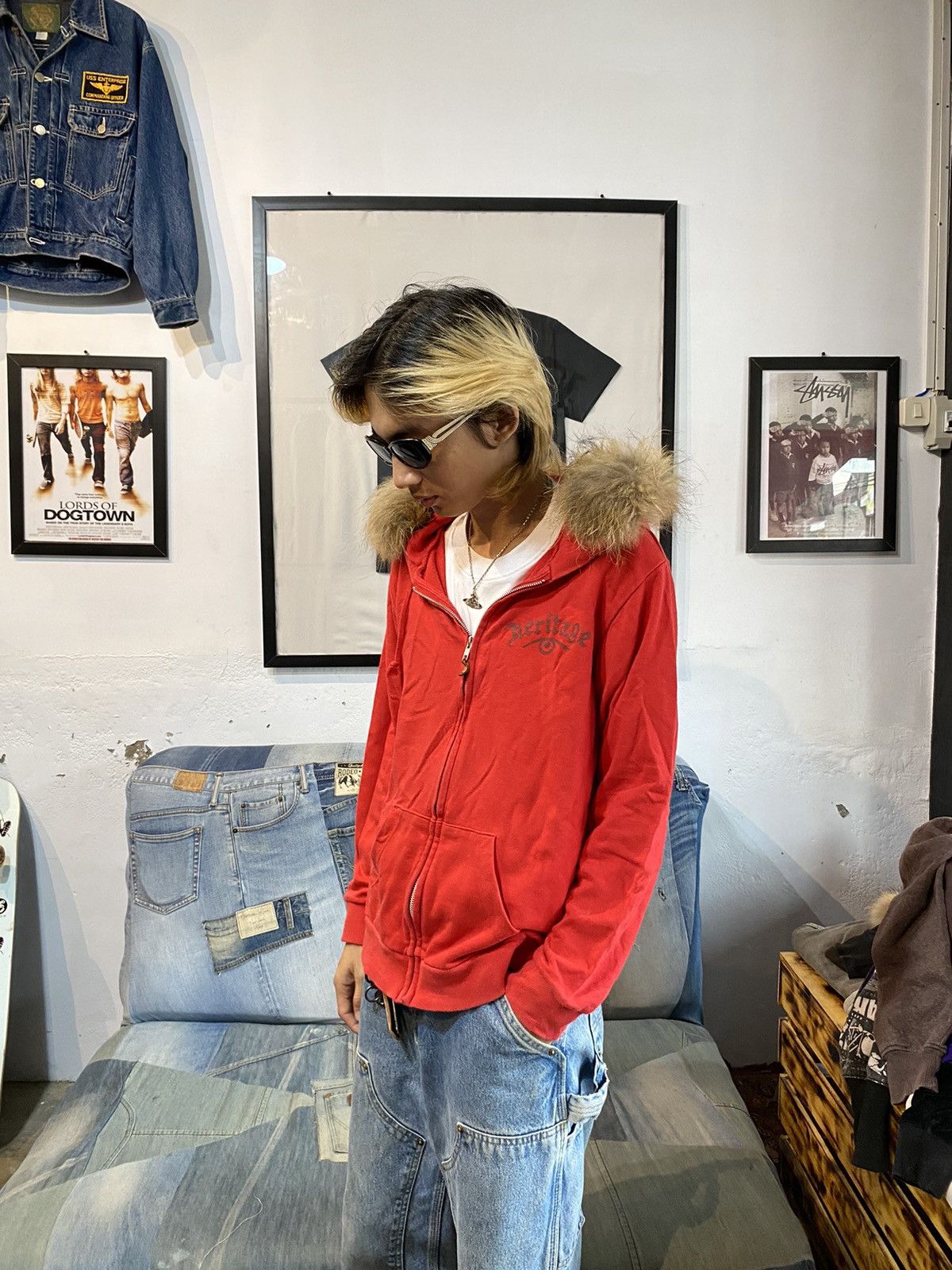 Le Grande Bleu (L.G.B.) Fur hoodie japanese brand ryukyu piras poem Size US M / EU 48-50 / 2 - 4 Thumbnail