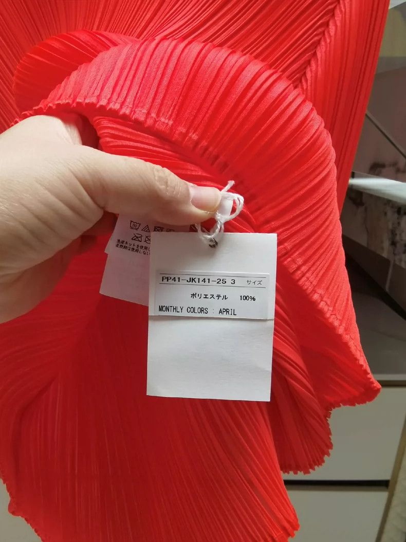 Issey Miyake issey miyake size:3 Bright orange-red long sleeves Size XXS / US 00 / IT 34 - 3 Thumbnail