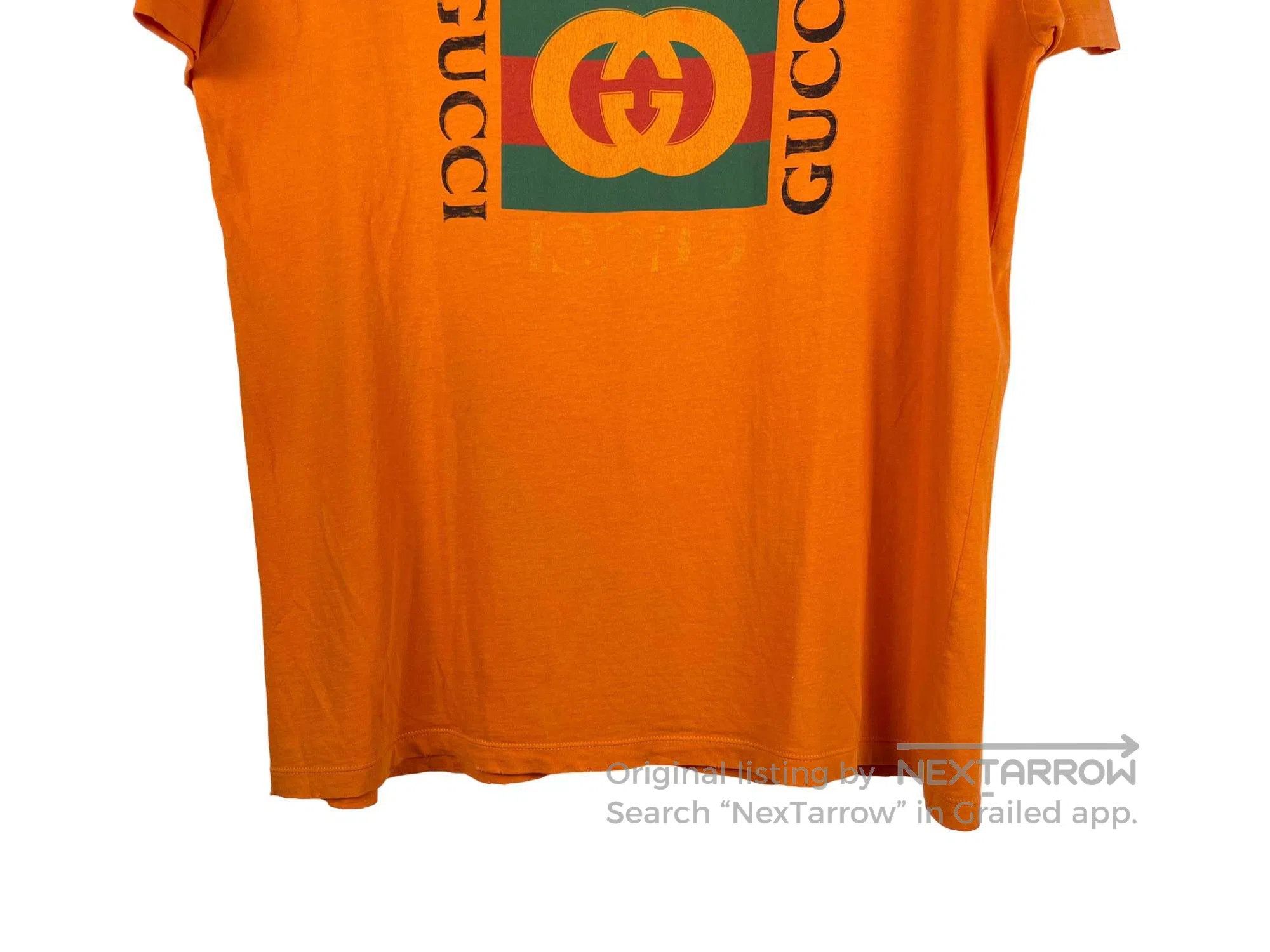 Gucci Guicci Orange Classic Double G Belt Pattern Destroyed Shor Size US L / EU 52-54 / 3 - 4 Thumbnail