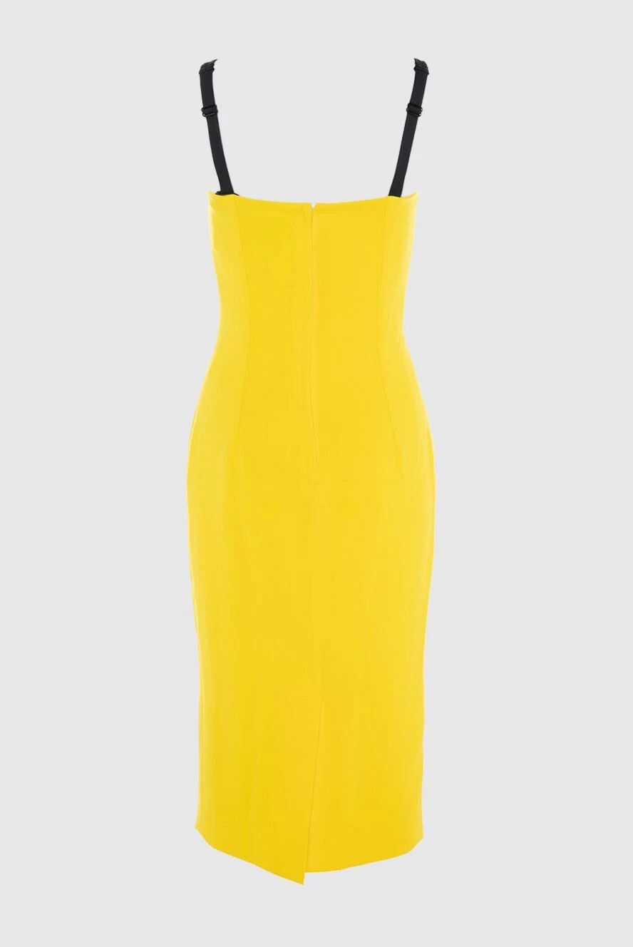Dolce & Gabbana o1y0825 Midi Dress in Yellow Size M / US 6-8 / IT 42-44 - 2 Thumbnail
