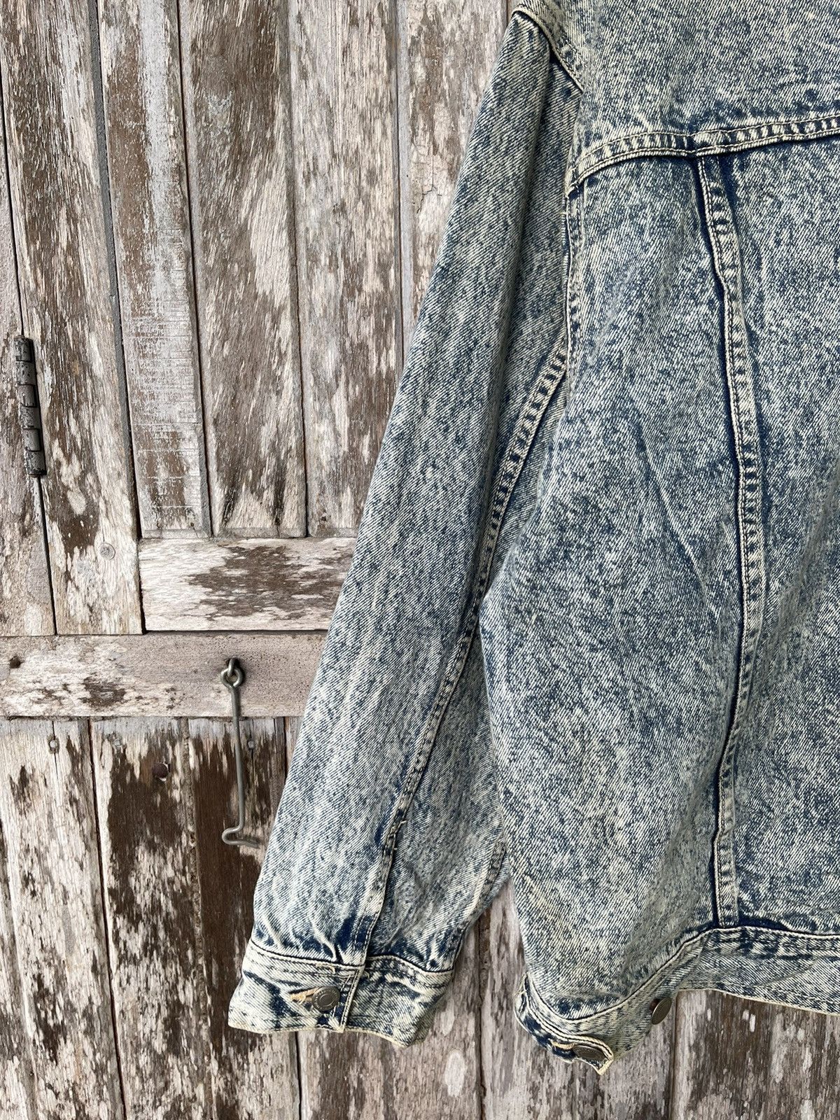 Designer Bell Scott Acid Wash Denim Jacket - Vintage 80s/90s Size US L / EU 52-54 / 3 - 12 Thumbnail