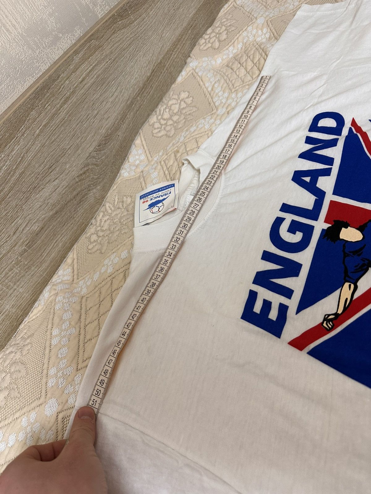 Vintage 🔥 1994 England France 1998 World Cup Vintage T Shirt Soccer Size US L / EU 52-54 / 3 - 9 Thumbnail
