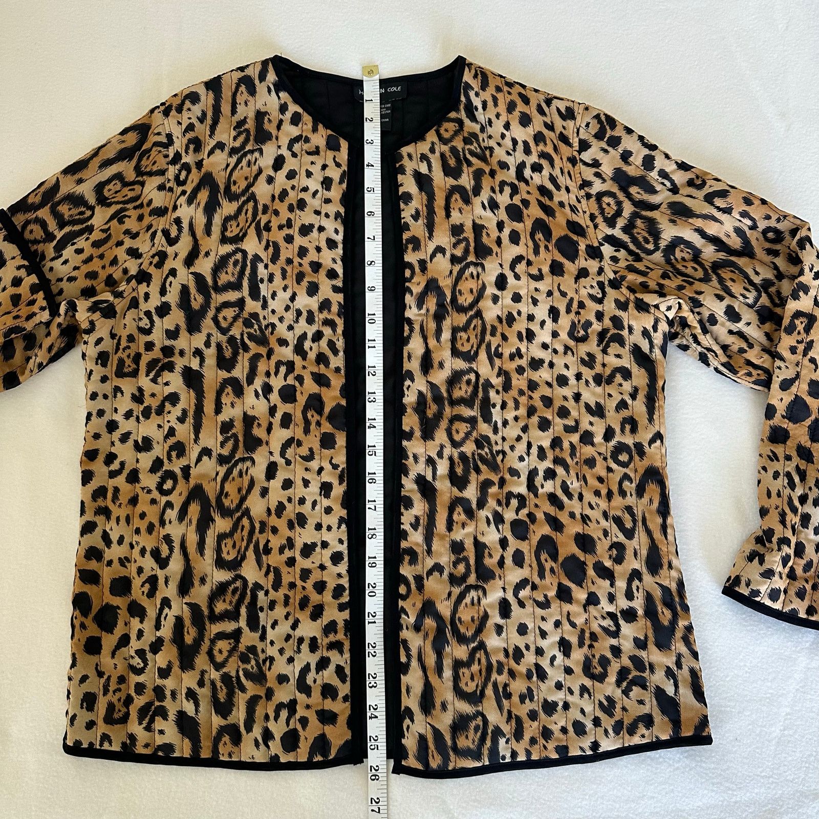 Other Leopard Print Quilted Open Front Blazer Size L Morgan Cole Size L / US 10 / IT 46 - 9 Thumbnail