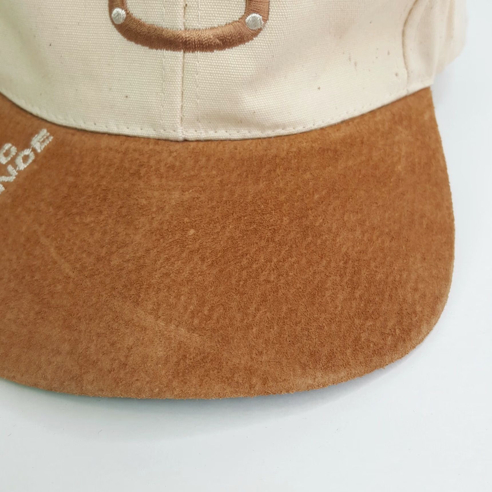 Vintage VINTAGE Cubic Balance Golf Hats Suede Brim Adjustable Baseball Cap Ivory 90s Golf Casual Outdoor Retro PGA Mens Hat Size ONE SIZE - 6 Thumbnail