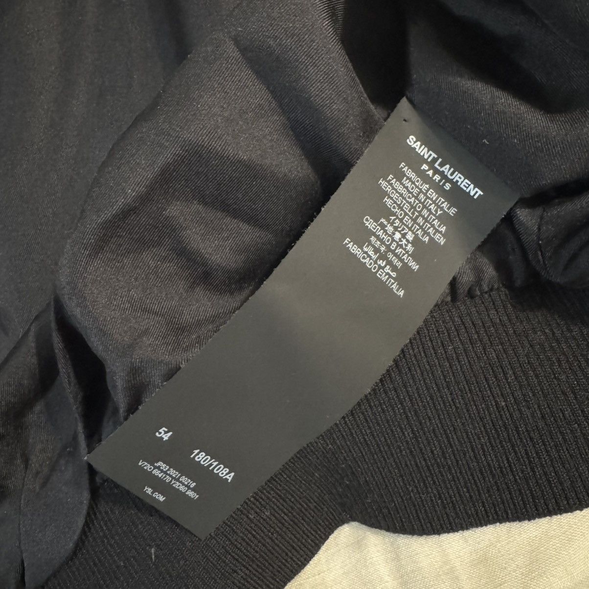 Saint Laurent Paris Saint Laurent Teddy Jacket in Crepe Satin Size Large Size US L / EU 52-54 / 3 - 5 Thumbnail