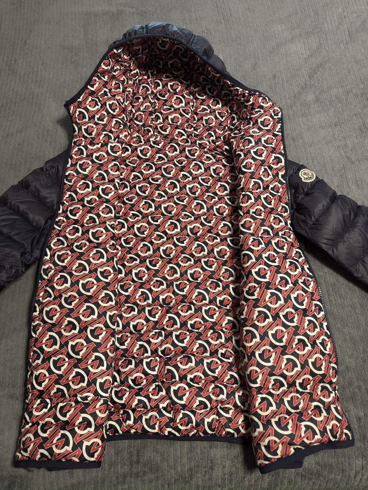 Moncler MONCLER ZOIS GIUBBOTTO Reversible Jacket Navy/White&Red SZ 4 Size US L / EU 52-54 / 3 - 3 Thumbnail