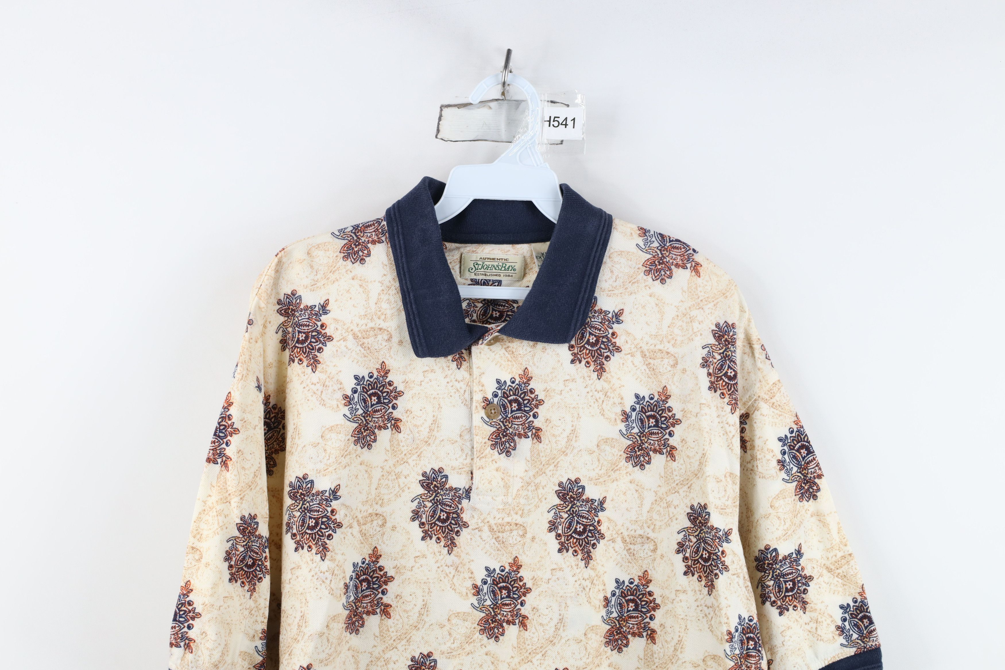 Vintage Vintage 90s Streetwear Flower All Over Print Golf Polo Shirt Size US XL / EU 56 / 4 - 2 Thumbnail