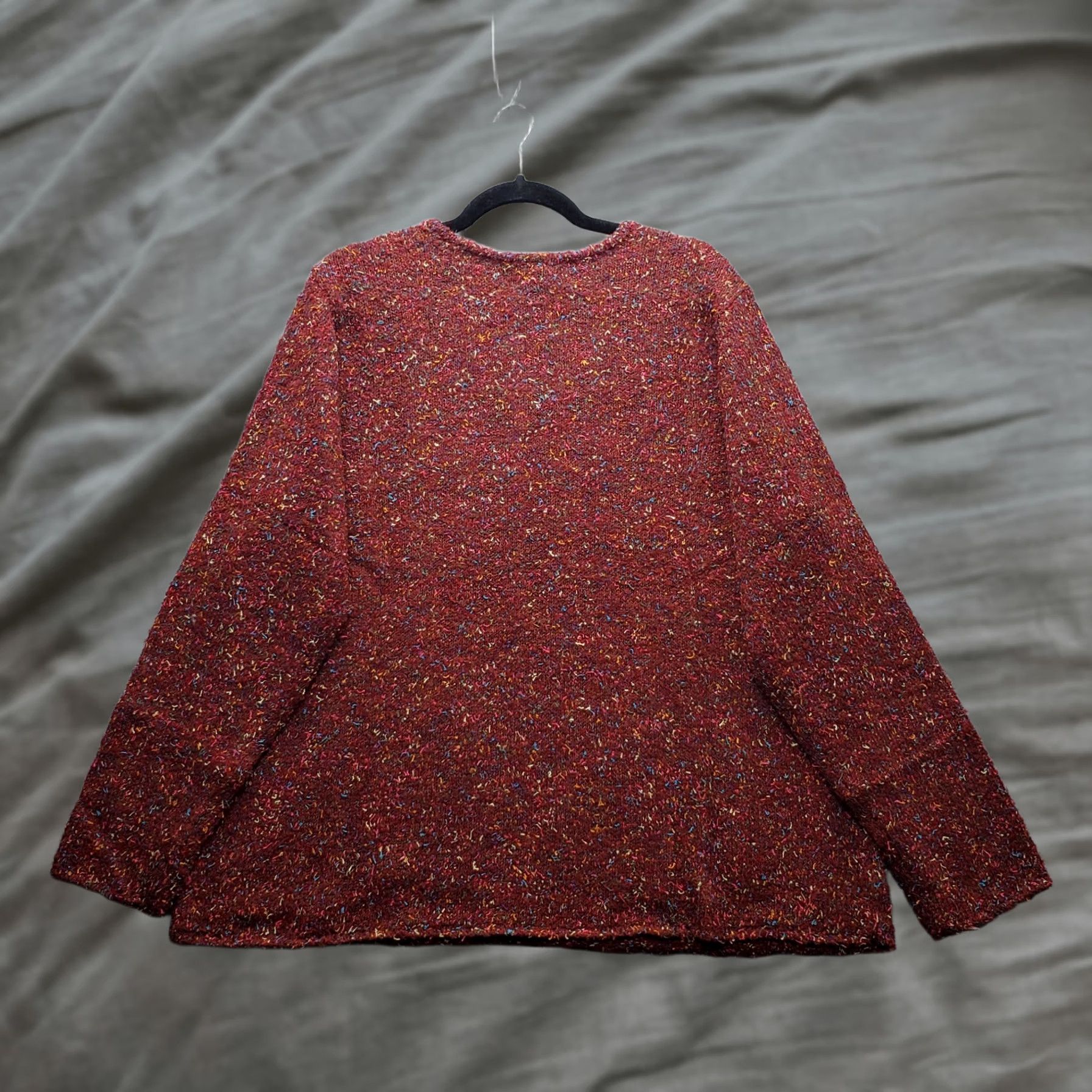 Denim & Co. Denim & Co. Sweater Womens 1X Multicolor Confetti Marled Knit Acrylic V-Neck Pullover Shirt Womens 1X Multicolor Confetti Knit Pullover Size XL / US 12-14 / IT 48-50 - 1 Thumbnail