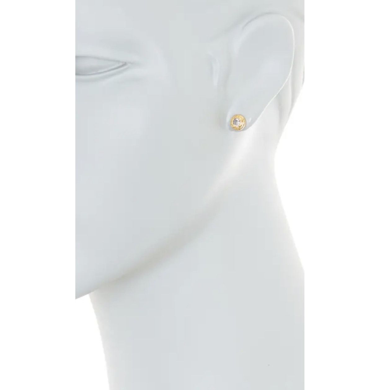 Kate Spade kate spade new york bezel cz hammered round stud earrings Size ONE SIZE - 4 Thumbnail