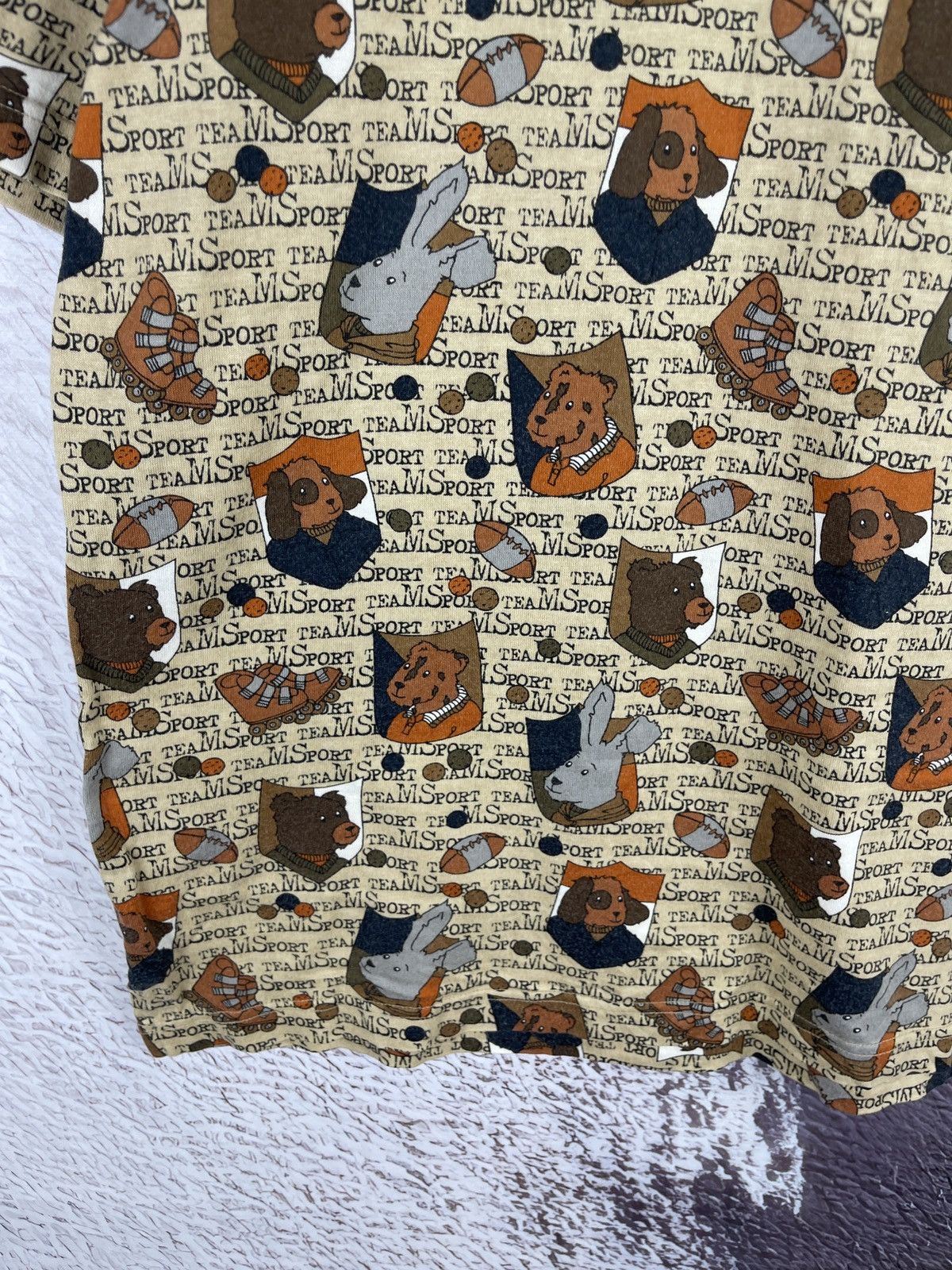 Japanese Brand × Jean Charles De Castelbajac × Vintage Jean Charles de Castelbajac Sport animal pattern tee shirt Size US M / EU 48-50 / 2 - 4 Thumbnail