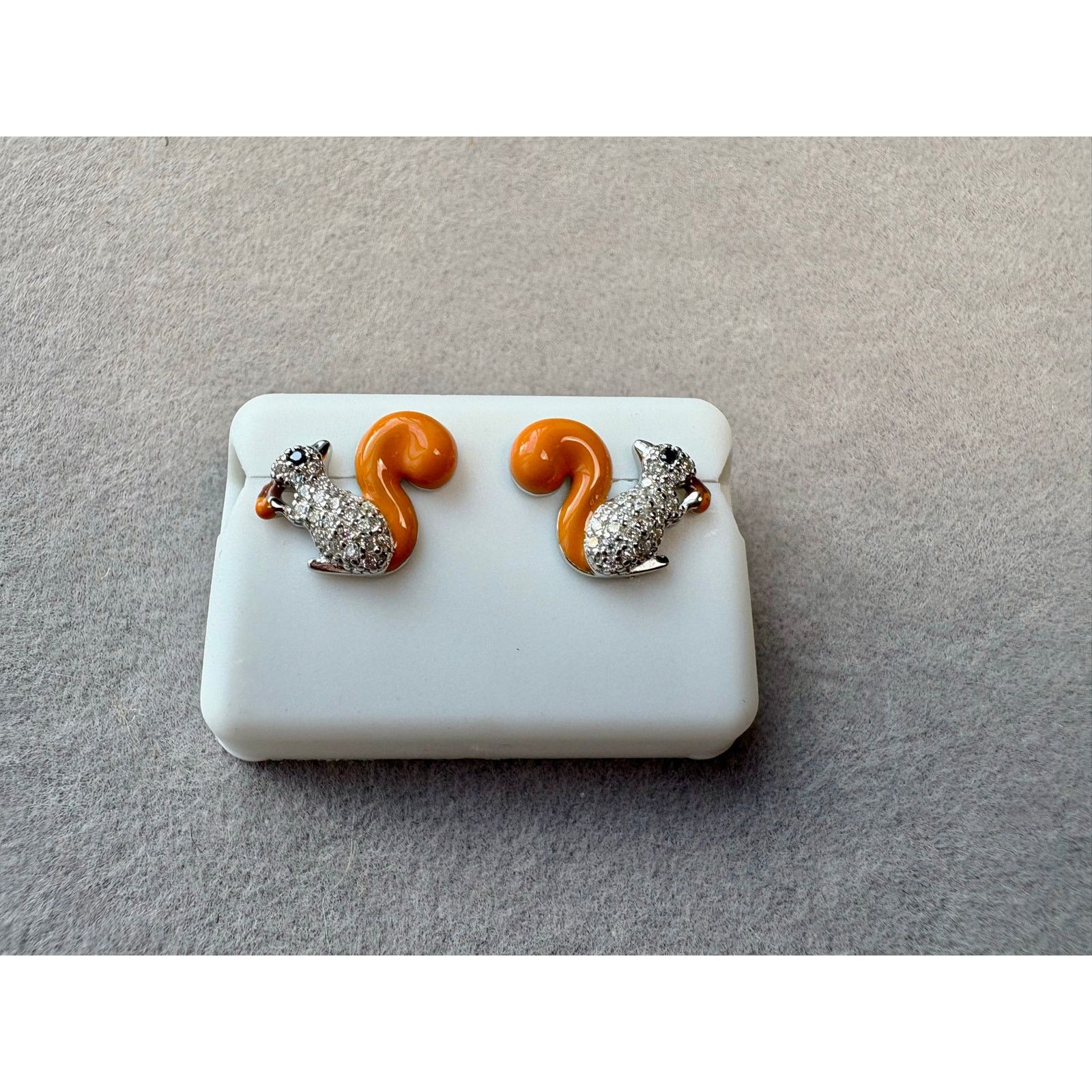 Jewelry NWT .5CTW Moissanite Squirrel Pushback Earrings - 925 Silver Size ONE SIZE - 1 Thumbnail