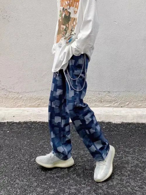 Japanese Brand × Jean High street plaid wide leg draped dad jeans Size US 30 / EU 46 - 2 Thumbnail