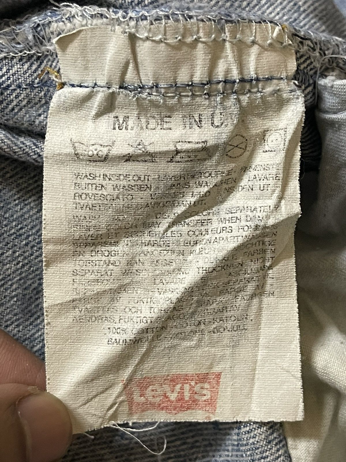 Levi's Vintage 90s Levis 501 Faded Wash Distressed Baggy Jeans Size US 36 / EU 52 - 9 Thumbnail