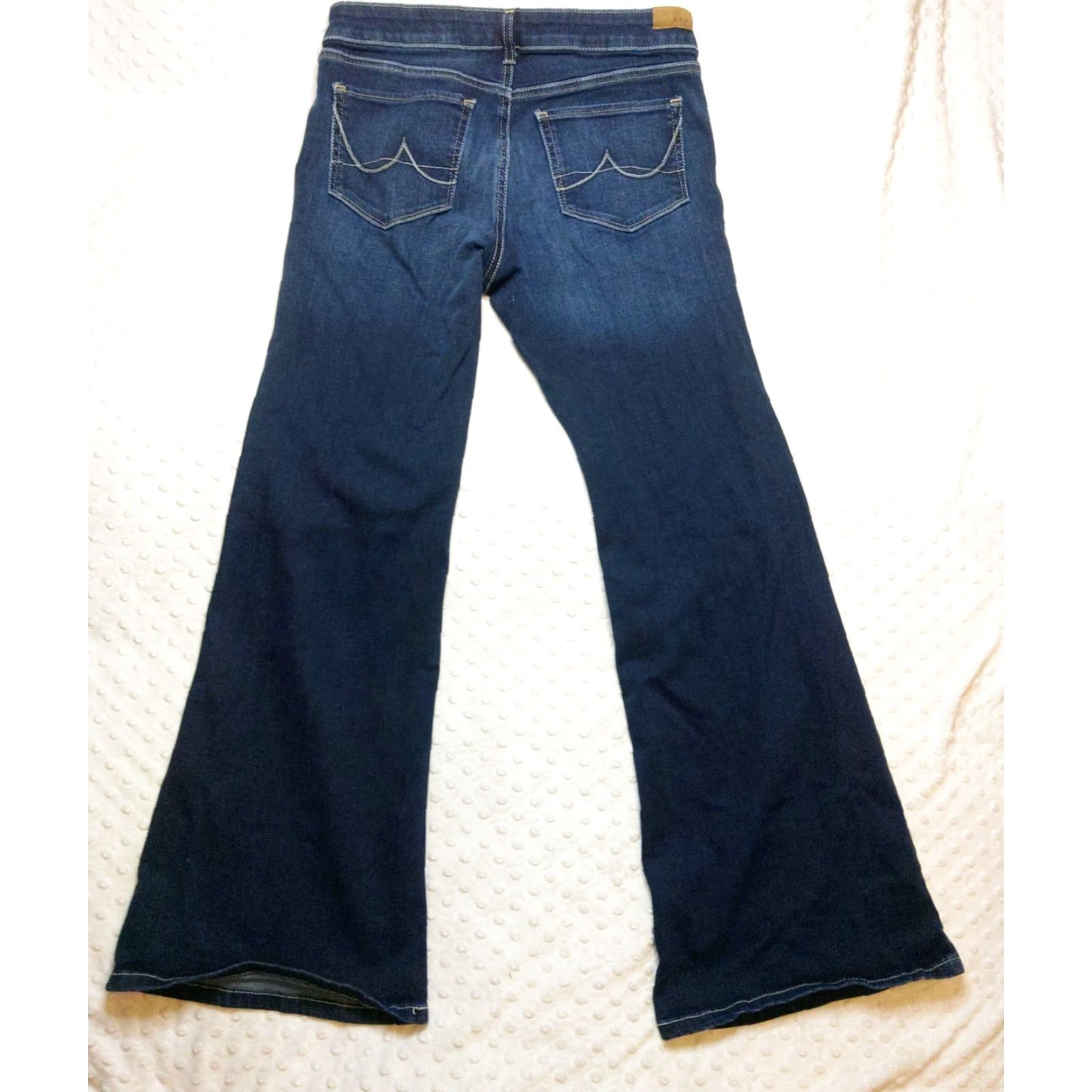 Ariat Ariat Jeans Womens 29S Blue Perfect Rise Flare Stretch Denim Ranch Farm Cowgirl Size 29" - 6 Thumbnail
