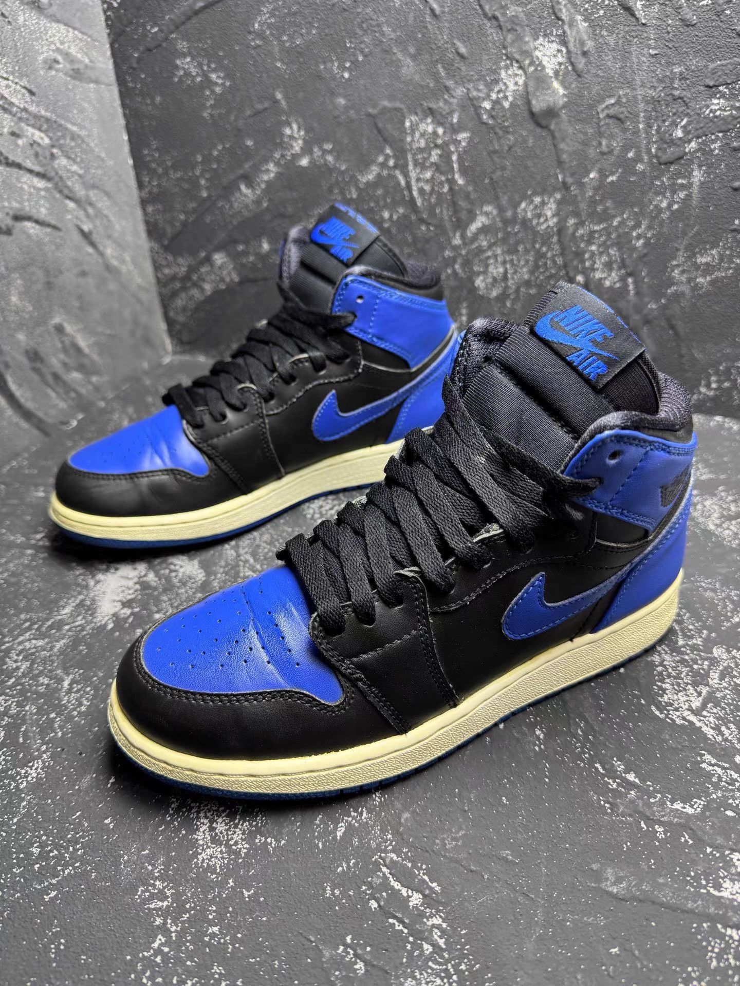 Nike Air Jordan 1 Black Royal Blue Q10 Size US 7.5 / IT 37.5 - 1 Thumbnail