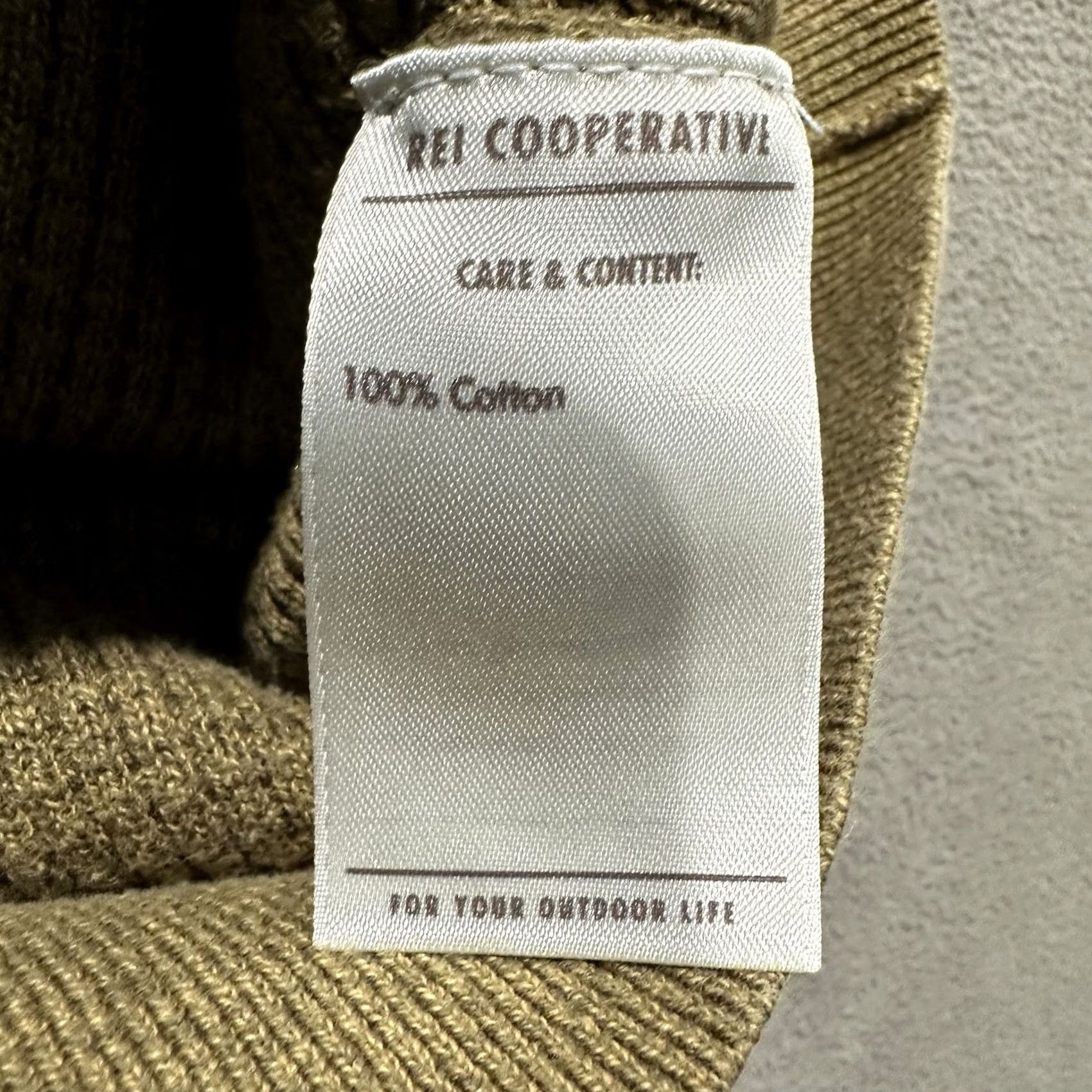 Vintage REI Co-op Sweater Womens XL Olive Green Wallace Lake Waffle Knit Thermal EUC Size XL / US 12-14 / IT 48-50 - 5 Thumbnail