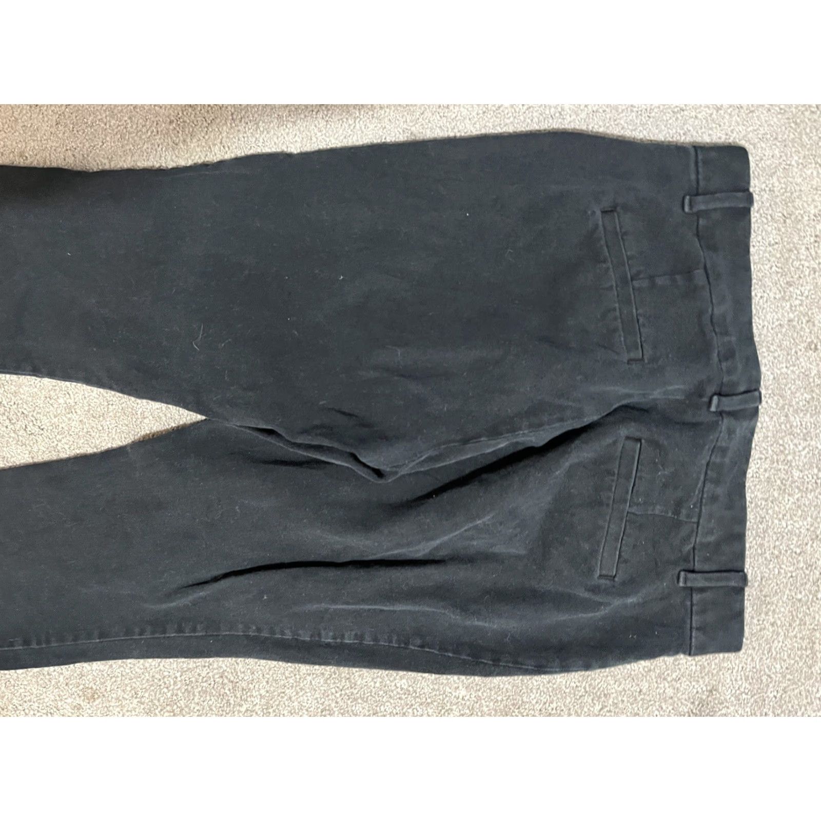 Gap WOMEN'S GAP BLACK CHAMBRAY SKINNY ANKLE PANTS SIZE 10R REGULAR BUSINESS CASUAL Size 32" / US 10 / IT 46 - 4 Thumbnail