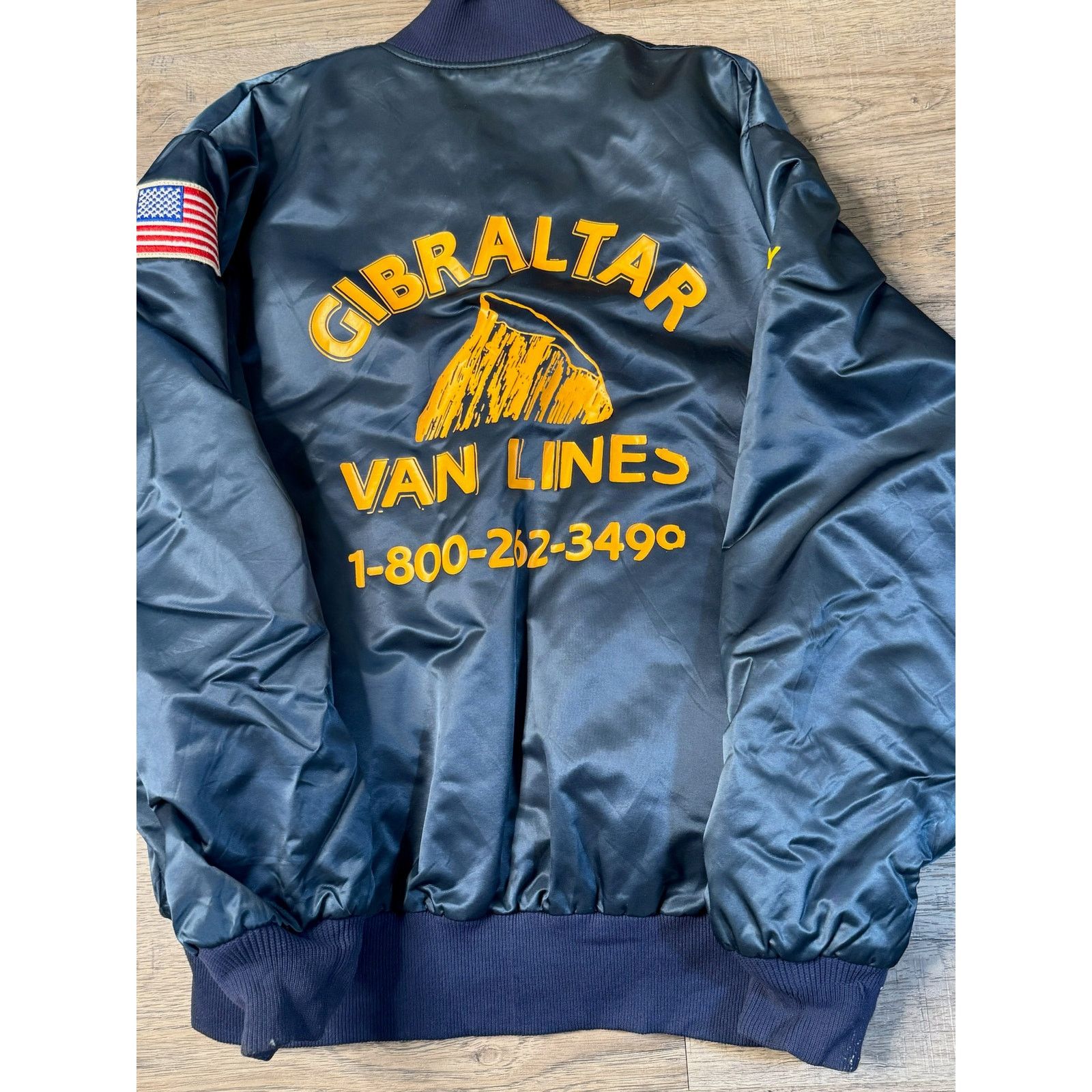 Vintage Vintage Birdie Gibraltar Van Lines Insulated Satin Jacket Size US XL / EU 56 / 4 - 4 Thumbnail