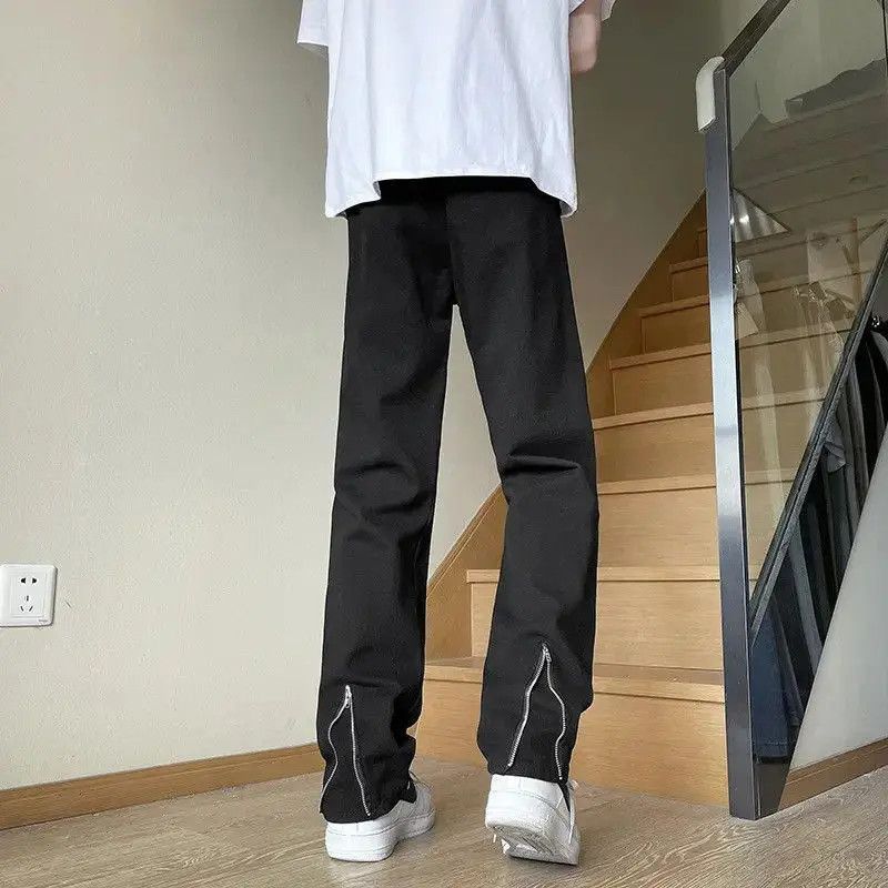 Japanese Brand Retro loose zipper micro flared jeans Size US 32 / EU 48 - 3 Thumbnail