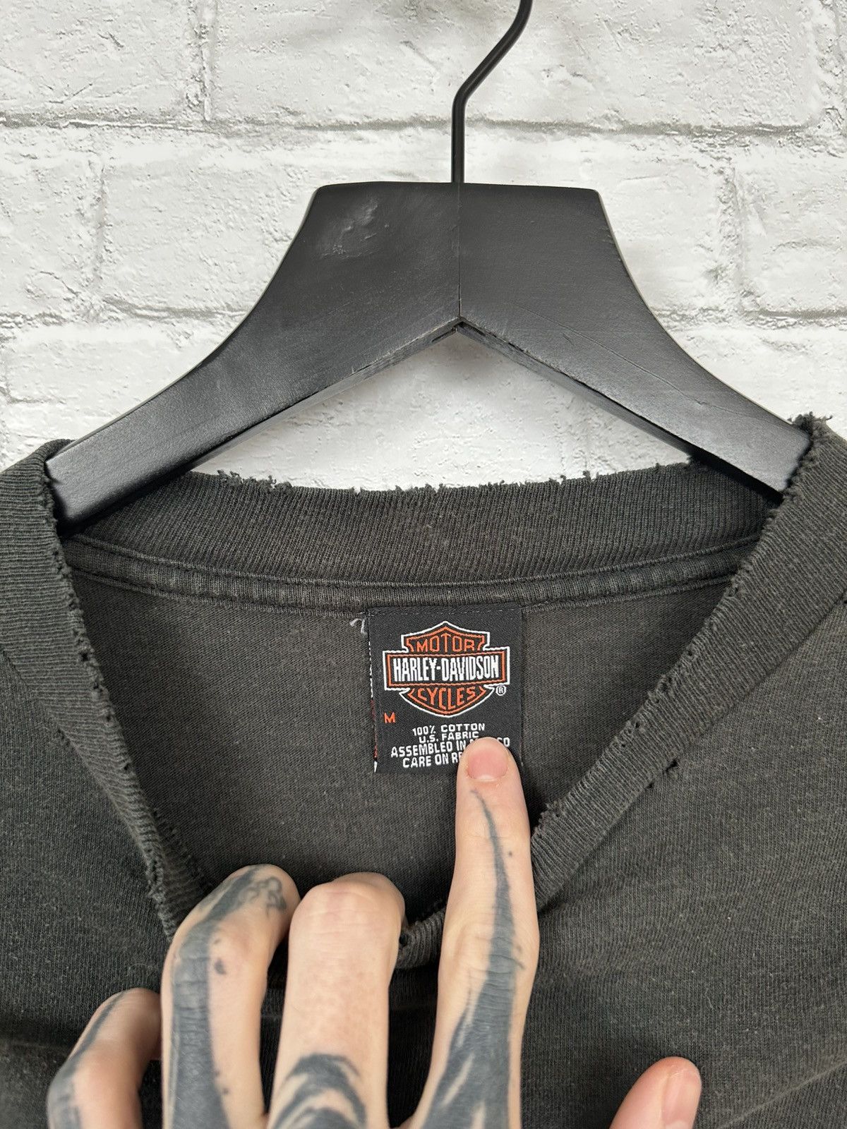 Harley Davidson (S) SICK THRASHED FADED Harley Davidson Long Sleeve T Shirt Size US S / EU 44-46 / 1 - 11 Thumbnail