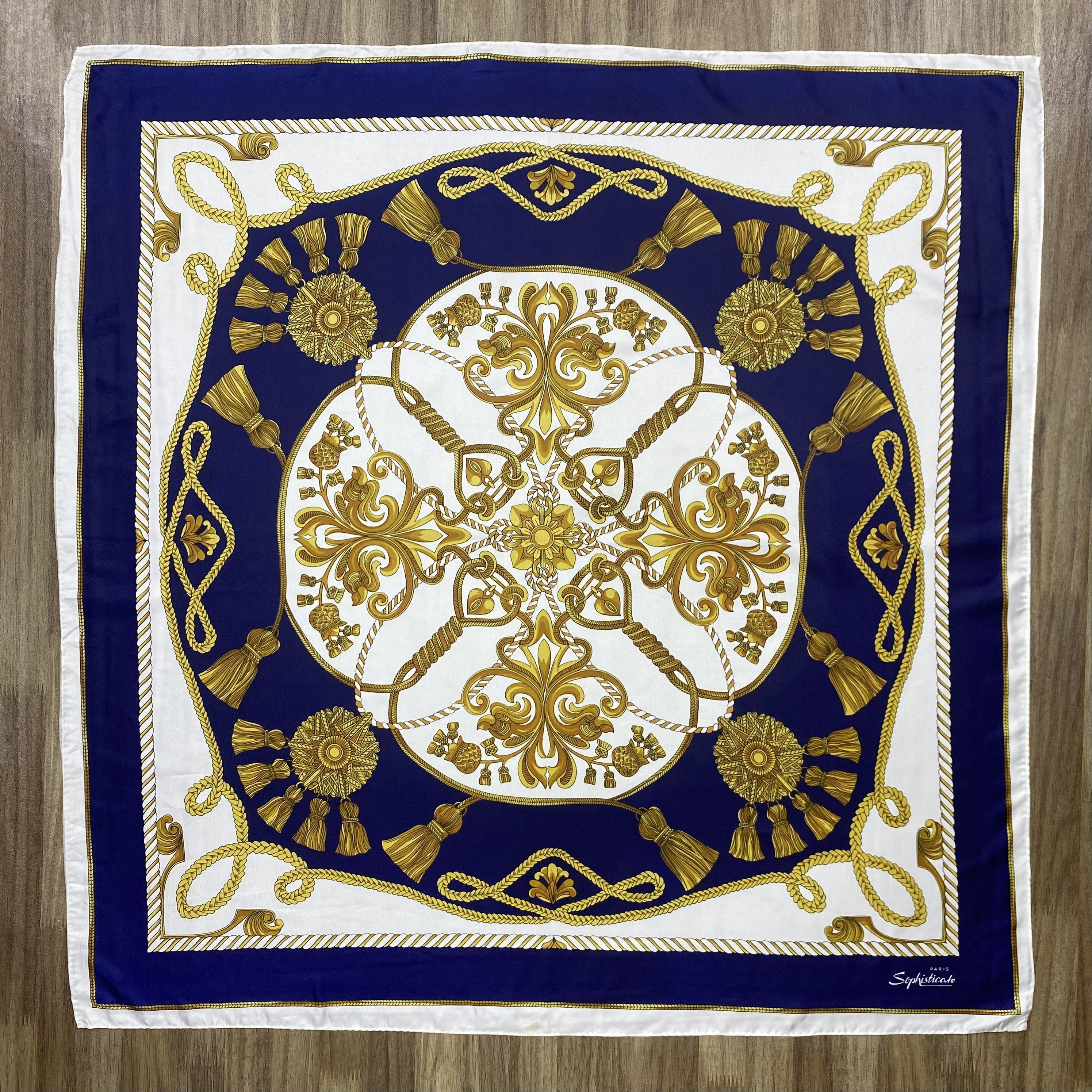 Designer × Vintage Vintage Sophisticato SIlk Scarf SSC082 Size ONE SIZE - 1 Thumbnail