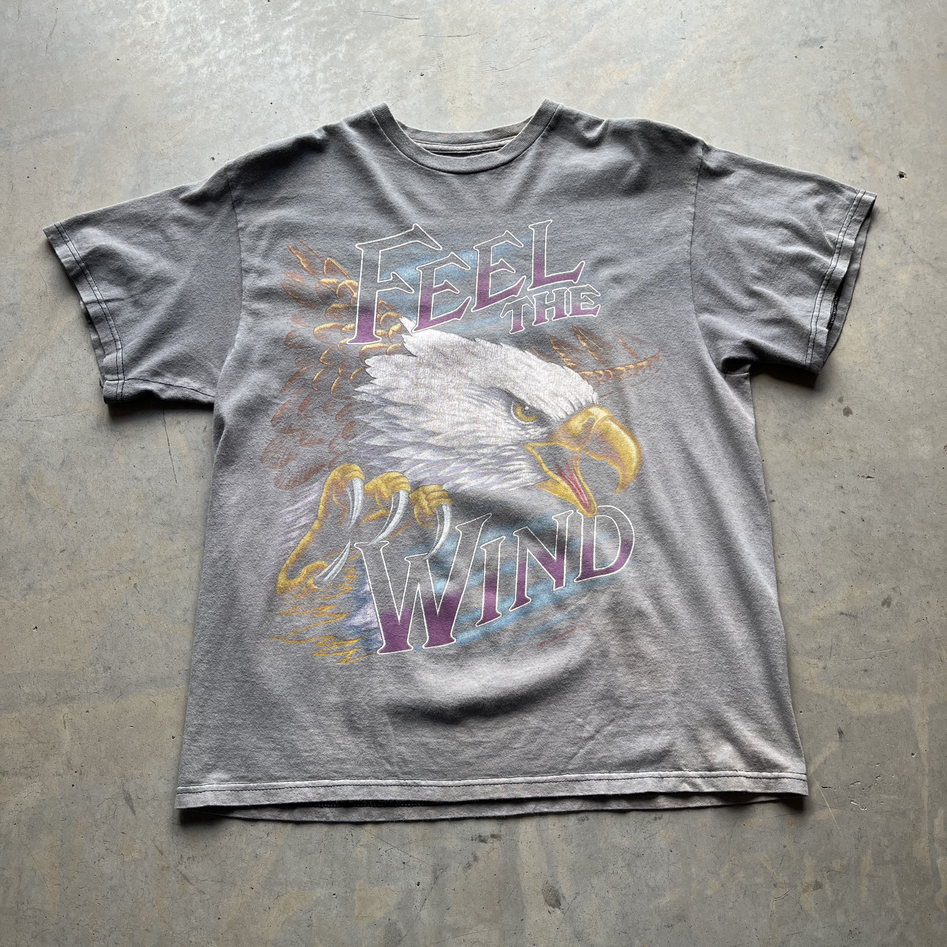 Vintage Vintage Eagle "Feel The Wind" Tee Size US L / EU 52-54 / 3 - 1 Thumbnail