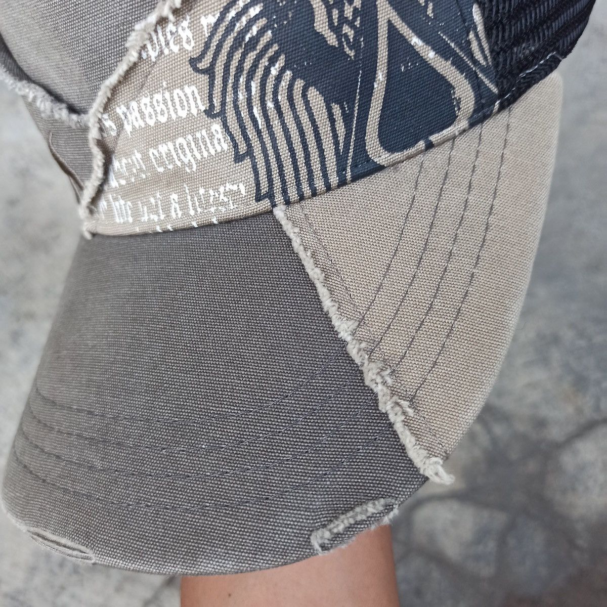 14th Addiction SICK,, patchwork and distressed trucker hat Size ONE SIZE - 10 Thumbnail