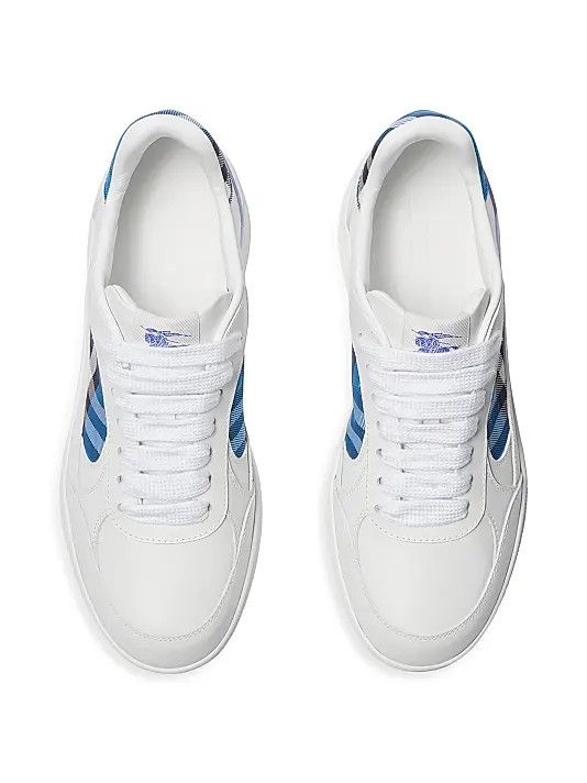 Burberry os11x0226 Check Low-Top Leather Sneakers In Multicolor Size US 13 / EU 46 - 4 Thumbnail