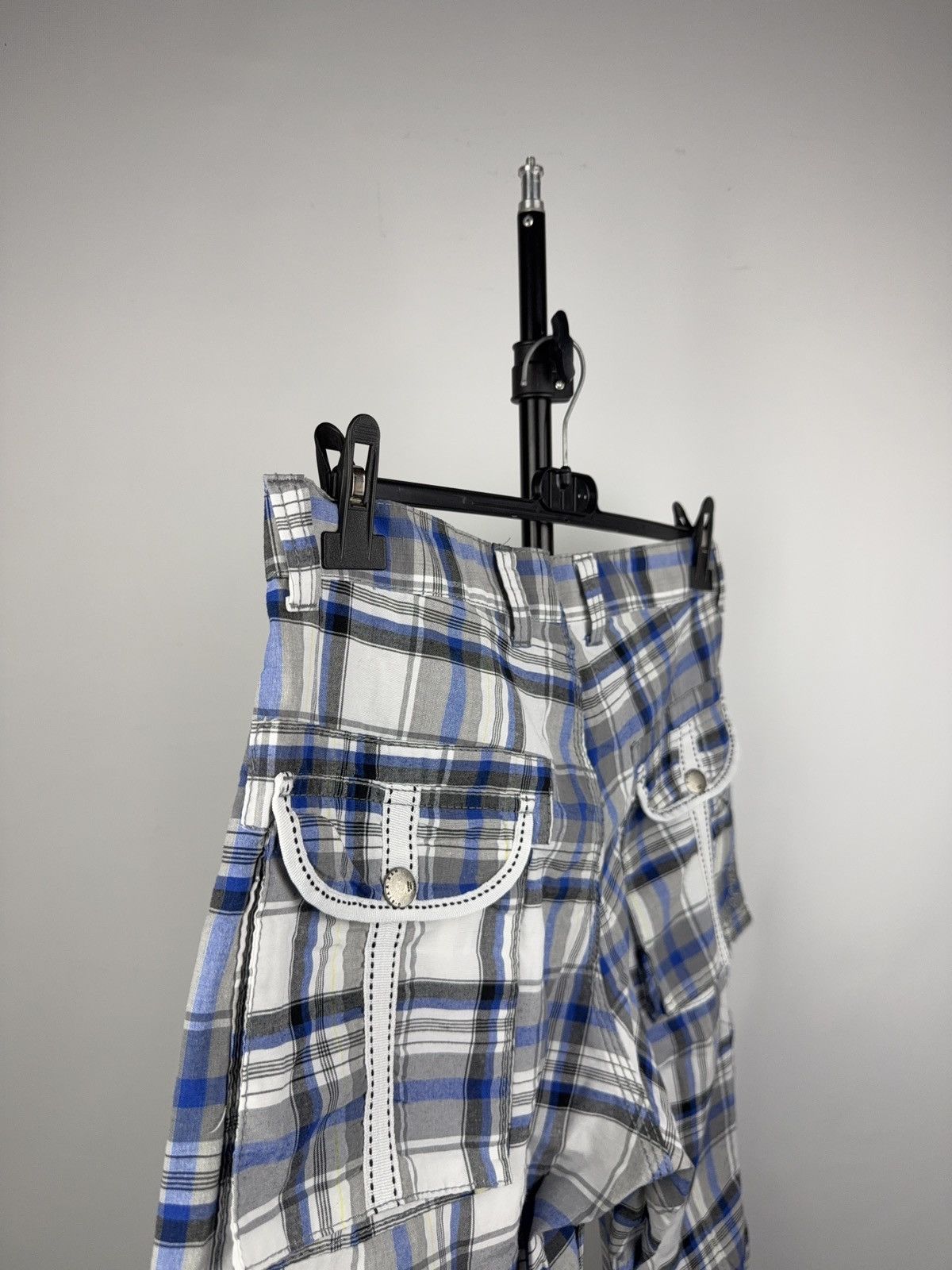 G-Star 00s G-Star RAW Checked Cargo Shorts Plaid Utility Style Size US 32 / EU 48 - 11 Thumbnail