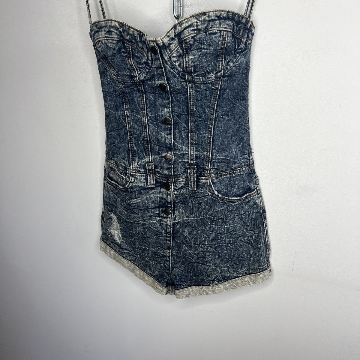 Miss Sixty Vintage Miss Sixty Denim Jumpsuit Playsuit Y2k 00s Size 30" / US 8 / IT 44 - 2 Thumbnail