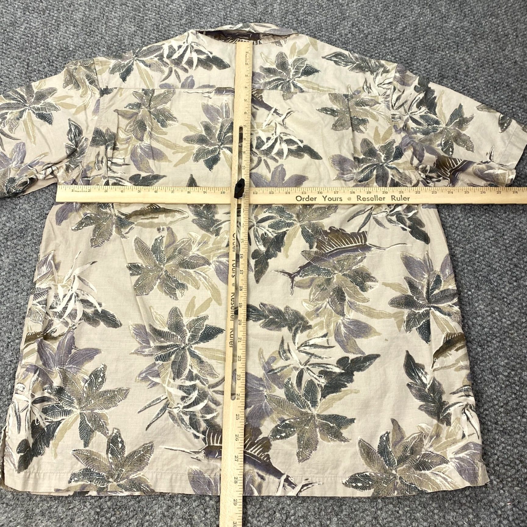 ALOHAS VINTAGE Columbia Shirt Mens Large Beige Floral Hawaiian Aloha Button Front Cotton AM7635 Tropical Beach Mens L Beige Floral Hawaiian Shirt Size US L / EU 52-54 / 3 - 6 Thumbnail