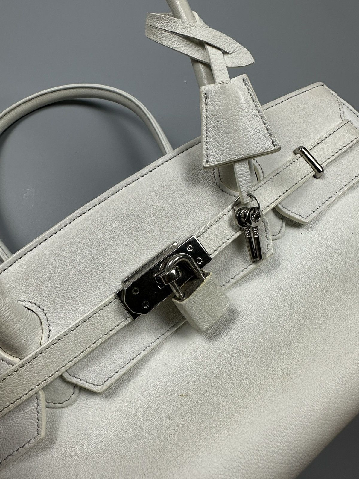 Designer × Japanese Brand Vintage Hamano Tokyo White Birkin Inspired By Hermes Size ONE SIZE - 10 Thumbnail