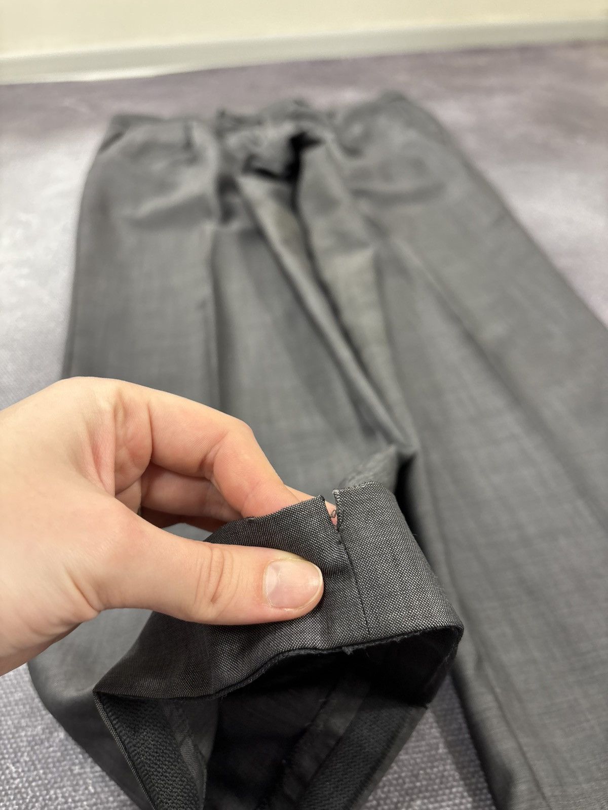 Ermenegildo Zegna Ermenegildo Zegna Soft Men’s 2-Piece Gray Wool Suit Size 42R - 18 Thumbnail