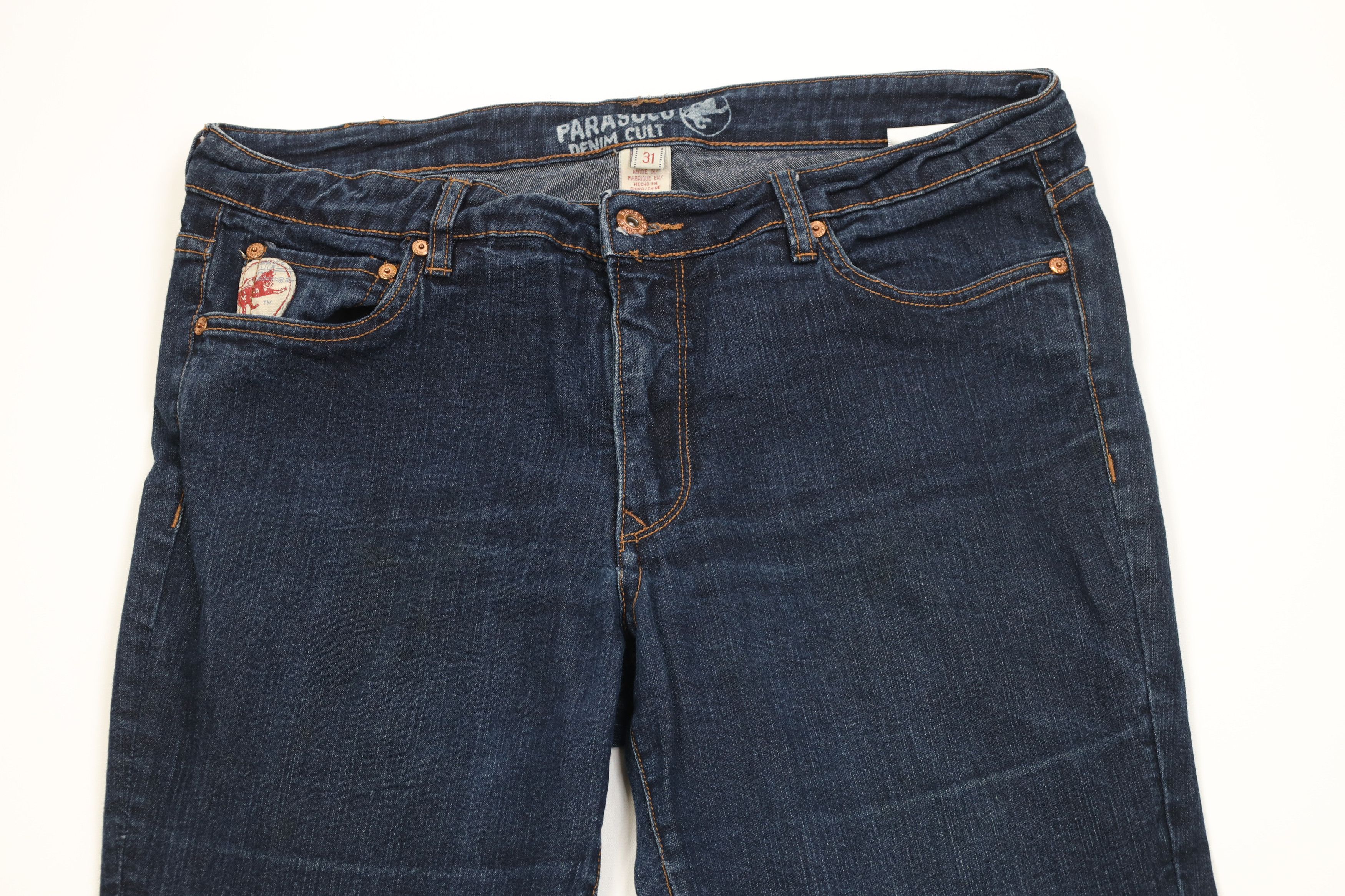 Vintage Vintage Y2K Parasuco Denim Cult Flared Wide Leg Denim Jeans Size 31" - 2 Thumbnail