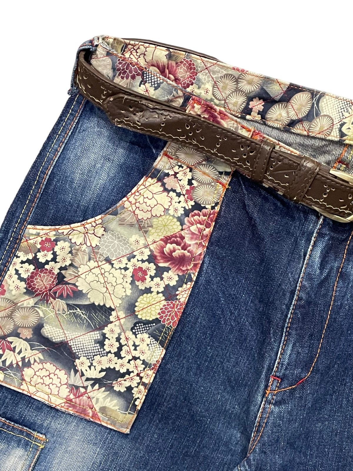 Eternal × Hysteric Glamour Vintage Eternal Japan Boro Cargo Denim With Leather Belted Size US 36 / EU 52 - 6 Thumbnail