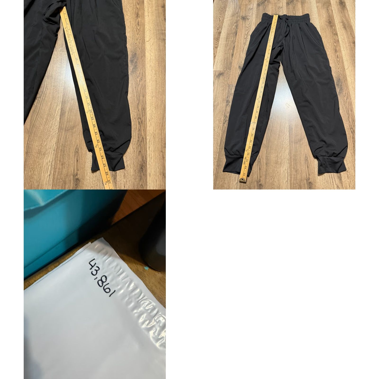 Vintage Downtown Motion Pants Men's Small Black Joggers Tie Waist Mid Rise Stretch Size US 29 - 8 Thumbnail