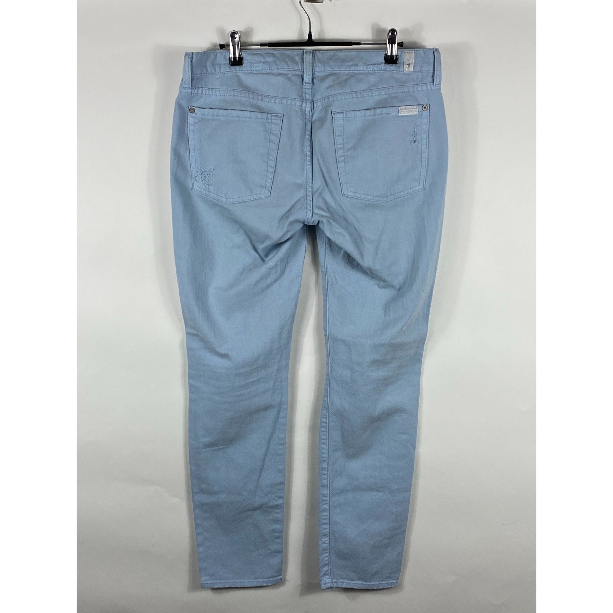 Other Seven for All Mankind Slim Tapered Denim Jeans Blue 32x28 Wo Size 32" / US 10 / IT 46 - 2 Thumbnail