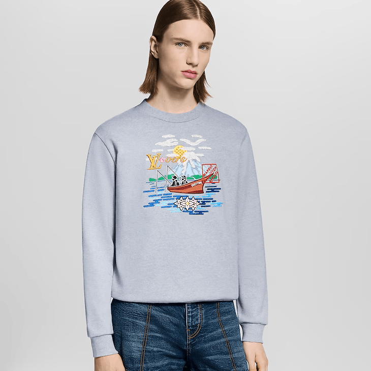 Louis Vuitton Embroidered Sweatshirt Size US XL / EU 56 / 4 - 2 Thumbnail