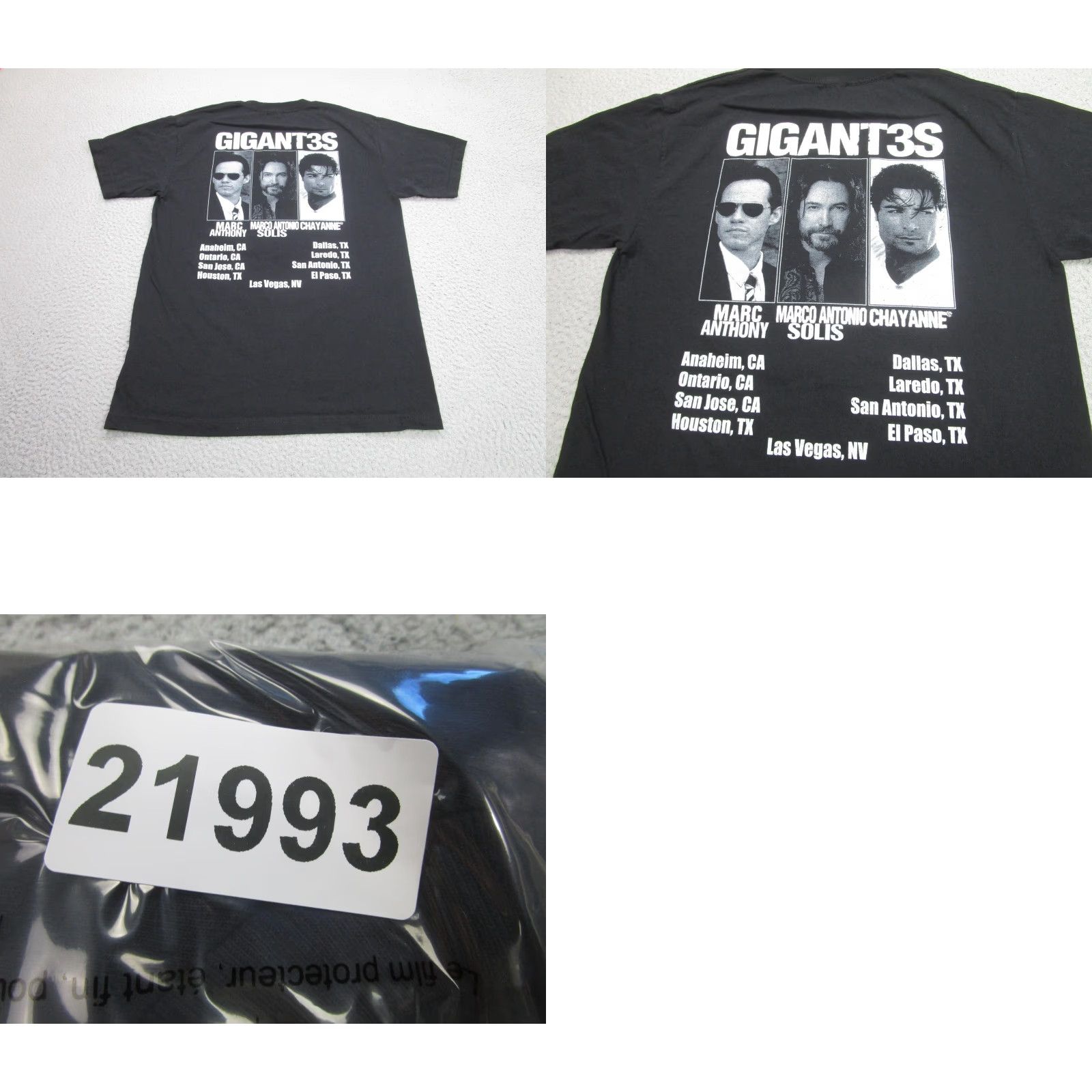 Marcs Gigant3s Shirt Mens Large Black Concert Tour Latin Marc Anthony Chayanne Solis Shirt Mens Large Black Concert Tour Latin Marc Anthony Chayanne Solis Size US L / EU 52-54 / 3 - 8 Thumbnail