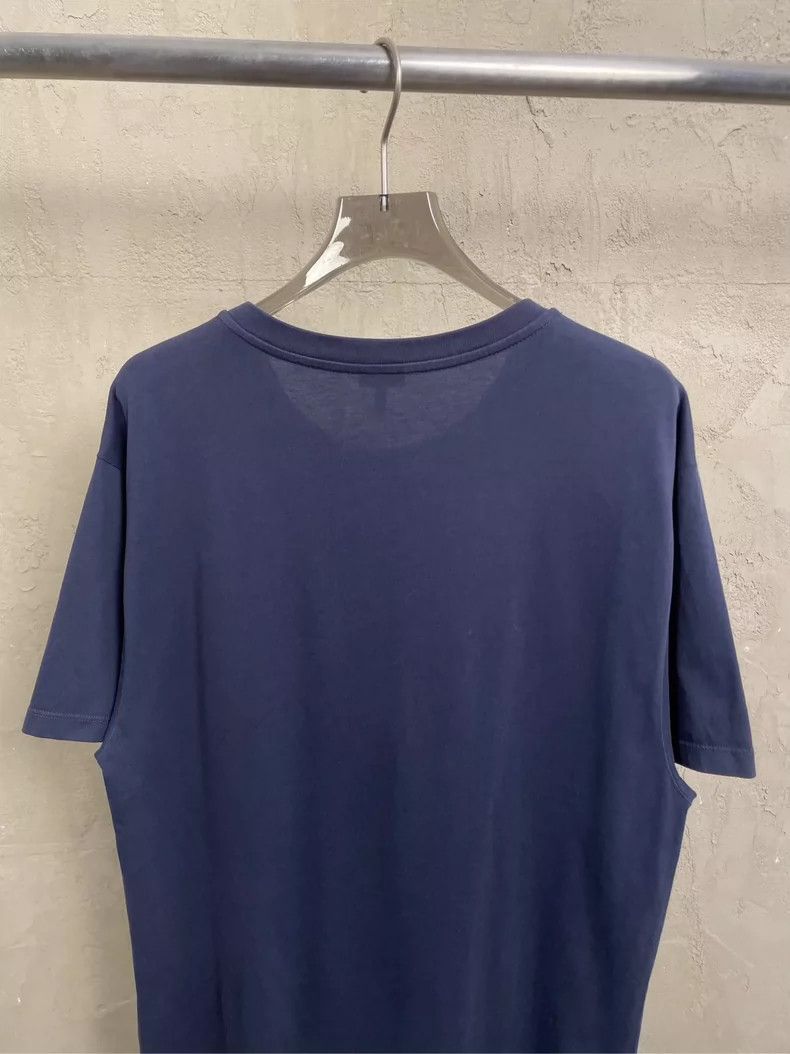 Loewe loewe Dark blue short-sleeved shirt with red logo embroider Size US M / EU 48-50 / 2 - 3 Thumbnail